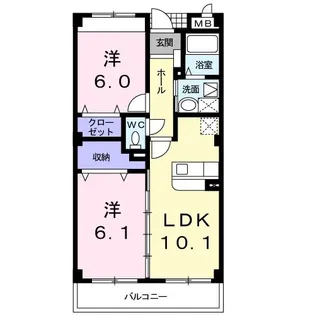 サンライズガーデン【3階】の間取り