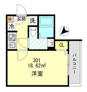 インベスト蒲田East7【3階】の間取り