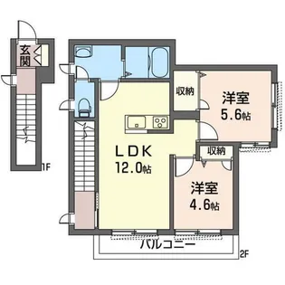 サニーデイル【2階】の間取り