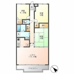 エレガンス春日部【4階】の間取り