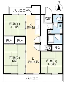 UR花園【2階】の間取り