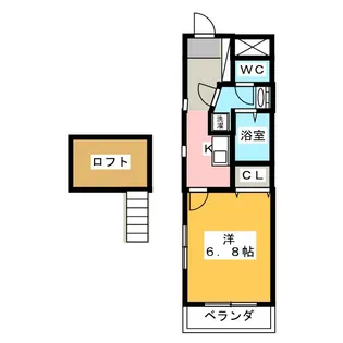 アルコバレーノ築地口【2階】の間取り