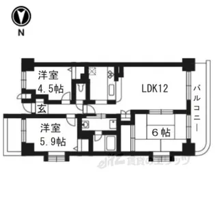 ヴィヴァーチェ桃山【5階】の間取り