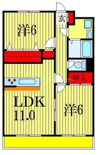 サンモール芝山【3階】の間取り