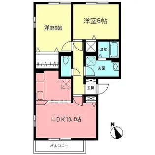 ドエルKII【2階】の間取り