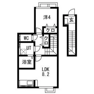 LIEN鶴岡A【2階】の間取り