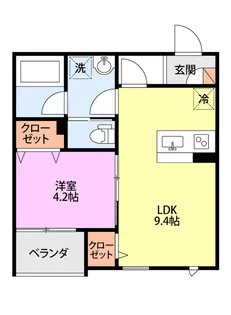 ミルズグランディール愛宕【3階】の間取り