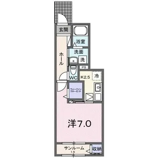 アンソレイエ RIO A【1階】の間取り