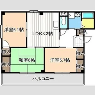 エスペラール明正【1階】の間取り