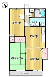 横山ハイツ【2階】の間取り