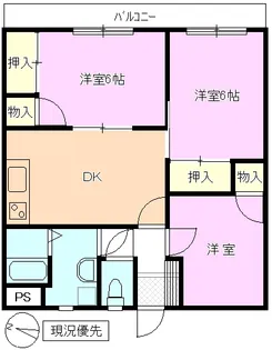 セントラルプラザわかば【2階】の間取り