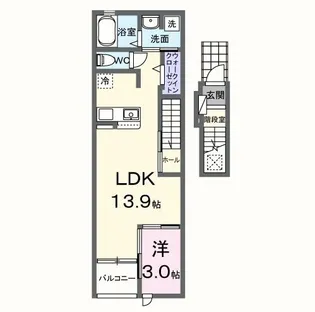 プロスペレ I【2階】の間取り