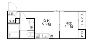 ブライト伏見【2階】の間取り