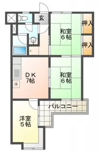 大富ハイホーム【1階】の間取り
