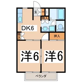 ホワイトパストラル【2階】の間取り