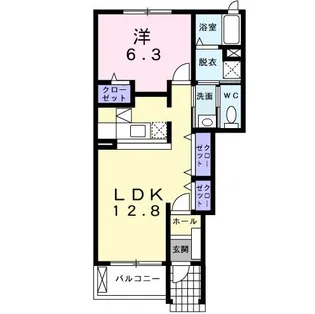 メゾンH.K.III【1階】の間取り