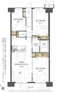 メイツ海老名【5階】の間取り