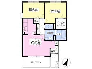 メゾンド・シャルムSK【1階】の間取り
