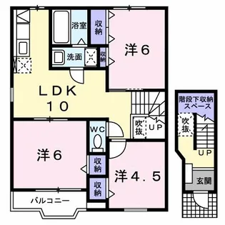 ビラ・ブランシェII【2階】の間取り