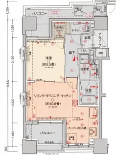アルシア駒沢公園【10階】の間取り
