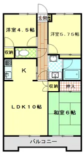 パークビュー緑ヶ丘【2階】の間取り