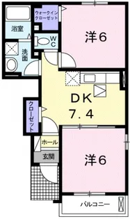 ティアラB【1階】の間取り