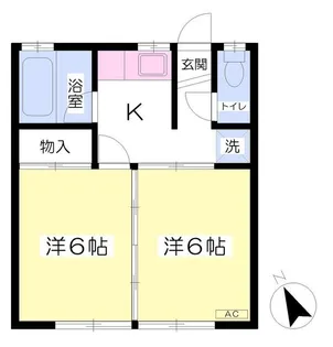 ハイツナリタ【2階】の間取り