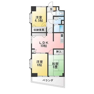 日建シェトワ浦和【6階】の間取り