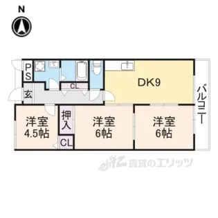 ワシントンアヴェニュー【5階】の間取り