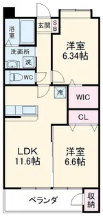 ベッラ・ビスタ【3階】の間取り