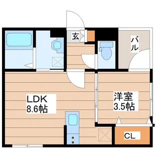 ソレイユ薬師堂【2階】の間取り