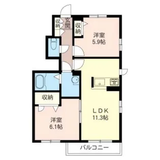 クリスタルMN I【1階】の間取り