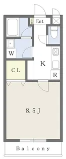 ブランシェ宮千代【2階】の間取り