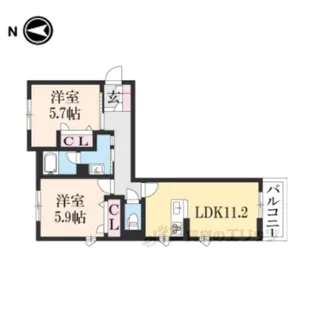 アンビシア【2階】の間取り
