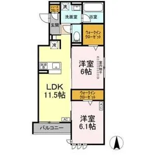セレスティア田神 WEST【2階】の間取り