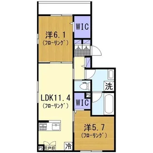 アコルデ鶴間【3階】の間取り