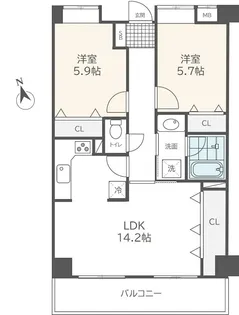 コージーハウスV【5階】の間取り