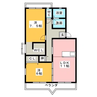 シャトーピア小崎【3階】の間取り