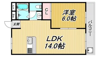 ミ・ピアーチェ武庫之荘【1階】の間取り