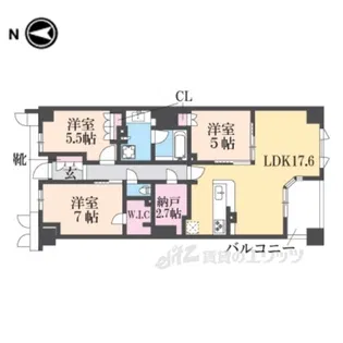 ブランズ伏見桃山【4階】の間取り