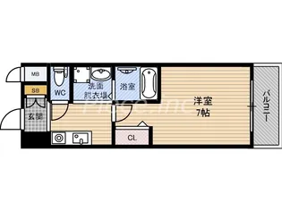 嵜本レジデンス福島【4階】の間取り