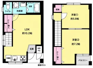 ブランジュ高殿【1階】の間取り