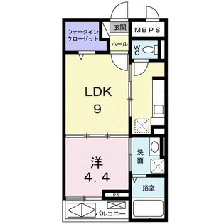 グラミスみわ【1階】の間取り