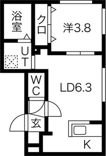 Colore美園(コローレ美園)【2階】の間取り