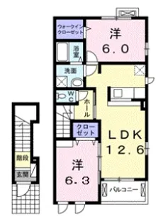 愛知県名古屋市緑区諸の木3【アパート】の間取り