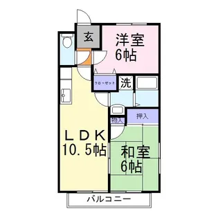 富士ハイツ【2階】の間取り
