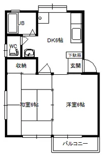 ハイツ原之郷【1階】の間取り