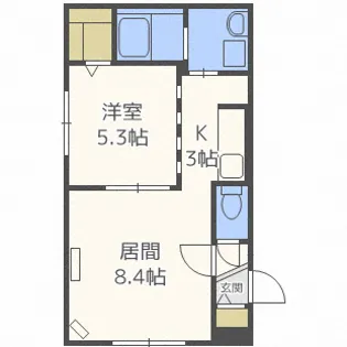 グランメール西町南【3階】の間取り