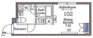アヴァンタージュ蒲田【1階】の間取り