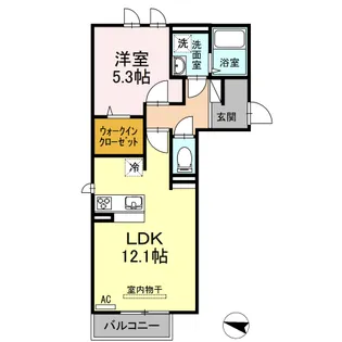 島根県松江市上乃木1【アパート】の間取り